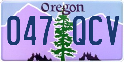 OR license plate 047QCV