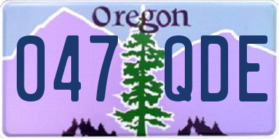 OR license plate 047QDE