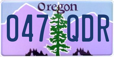 OR license plate 047QDR