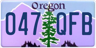 OR license plate 047QFB