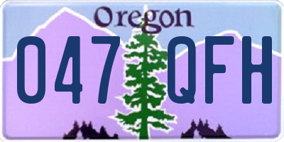 OR license plate 047QFH