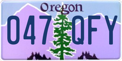 OR license plate 047QFY
