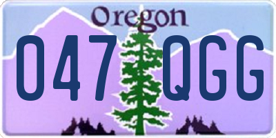 OR license plate 047QGG