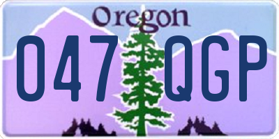 OR license plate 047QGP