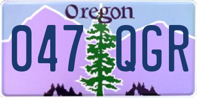 OR license plate 047QGR