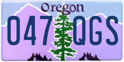 OR license plate 047QGS