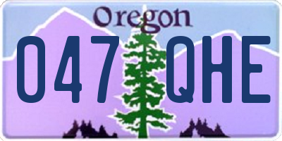 OR license plate 047QHE