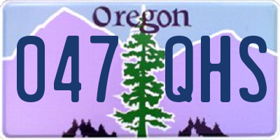 OR license plate 047QHS