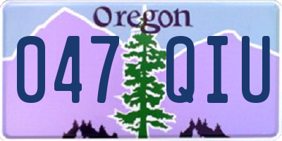 OR license plate 047QIU