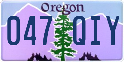 OR license plate 047QIY