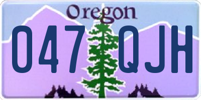 OR license plate 047QJH