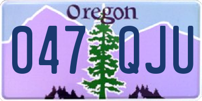 OR license plate 047QJU