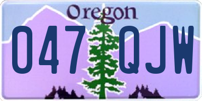 OR license plate 047QJW