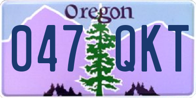 OR license plate 047QKT