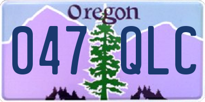 OR license plate 047QLC