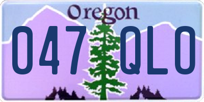OR license plate 047QLO