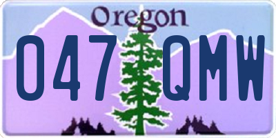 OR license plate 047QMW