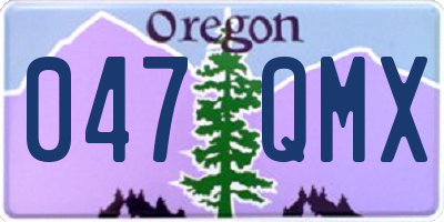 OR license plate 047QMX