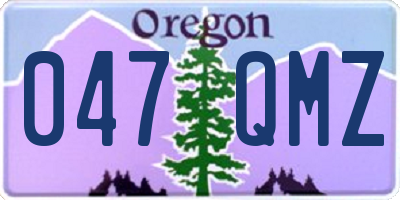 OR license plate 047QMZ