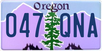 OR license plate 047QNA