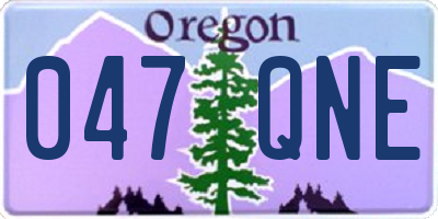 OR license plate 047QNE