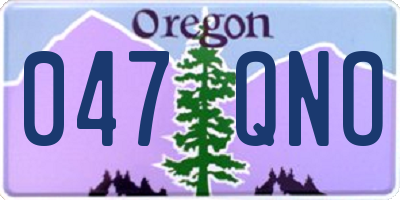 OR license plate 047QNO