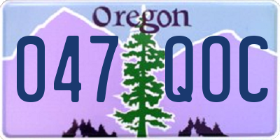 OR license plate 047QOC