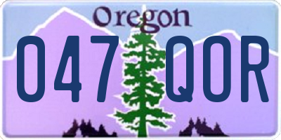 OR license plate 047QOR
