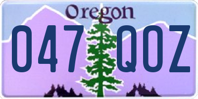 OR license plate 047QOZ