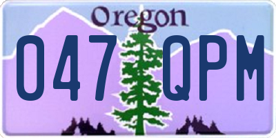 OR license plate 047QPM