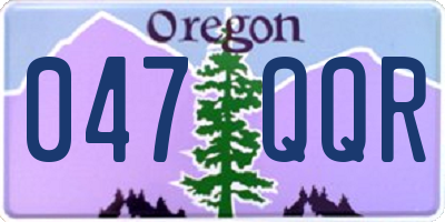 OR license plate 047QQR