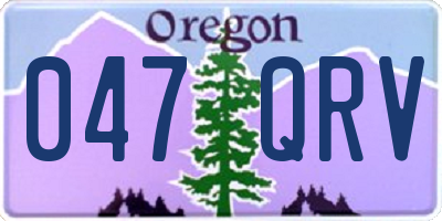 OR license plate 047QRV