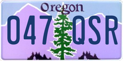 OR license plate 047QSR