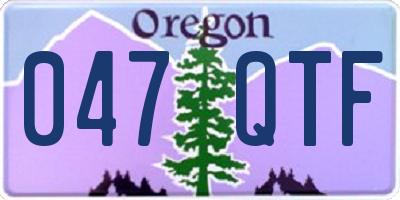 OR license plate 047QTF