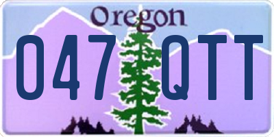 OR license plate 047QTT