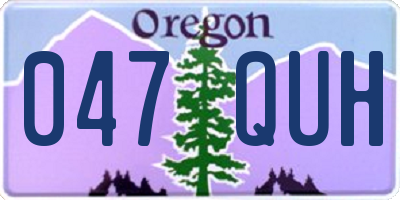 OR license plate 047QUH