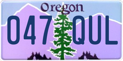 OR license plate 047QUL