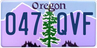 OR license plate 047QVF