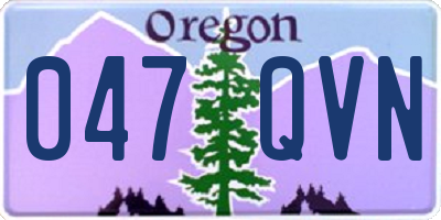 OR license plate 047QVN