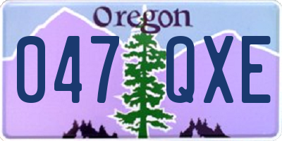 OR license plate 047QXE
