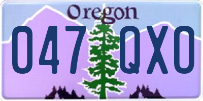 OR license plate 047QXO
