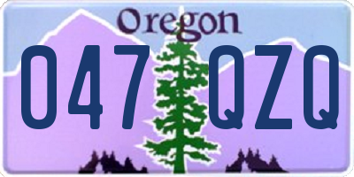 OR license plate 047QZQ