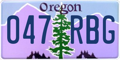 OR license plate 047RBG
