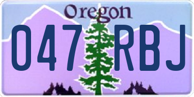 OR license plate 047RBJ