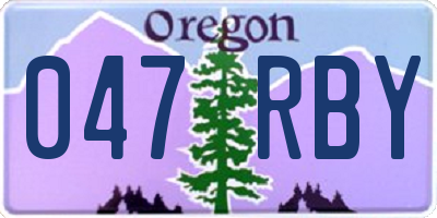 OR license plate 047RBY
