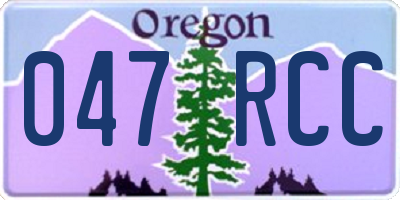 OR license plate 047RCC