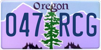 OR license plate 047RCG