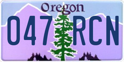 OR license plate 047RCN