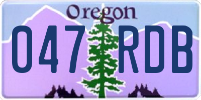 OR license plate 047RDB