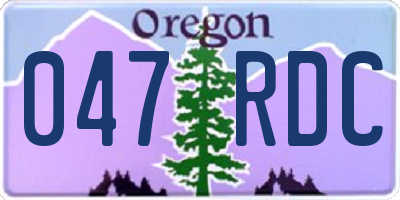 OR license plate 047RDC